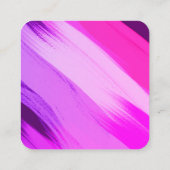 lila Gestaltung moderner Farbabstrakte Quadratische Visitenkarte (Rückseite)