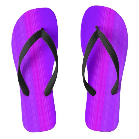 Lila gestreifte Flip Flops Badesandalen (Fußbett)