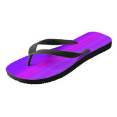 Lila gestreifte Flip Flops Badesandalen (Schrägansicht)
