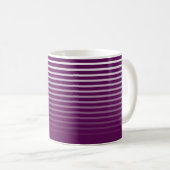 Lila gestreifte Kaffee-Tasse Kaffeetasse (VorderseiteRechts)