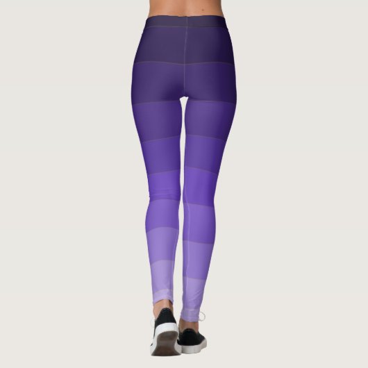 Lila gestreifte Leggings (Rückseite)