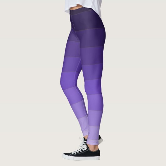 Lila gestreifte Leggings (Links)