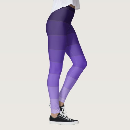 Lila gestreifte Leggings (Rechts)