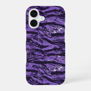 Lila gestreifter Tarnoptik-Handyhülle iPhone 16 Hülle