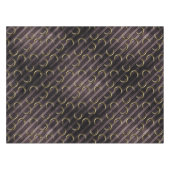 Lila gestreiftes Goldmondmuster, gotisch Vintag Tischdecke (Vorderseite (Horizontal))
