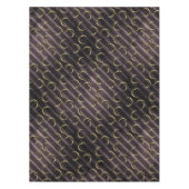 Lila gestreiftes Goldmondmuster, gotisch Vintag Tischdecke (Vorderseite)