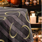 Lila gestreiftes Goldmondmuster, gotisch Vintag Tischdecke