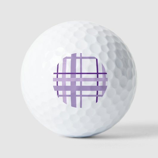 Lila gestreiftes Muster Golfball (Vorderseite)