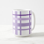 Lila gestreiftes Muster  Kaffeetasse (VorderseiteRechts)