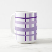 Lila gestreiftes Muster  Kaffeetasse (Vorderseite Links)