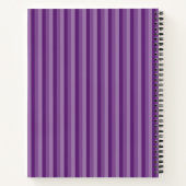 Lila gestreiftes SpiralrezeptNotebook Notizblock (Rückseite)