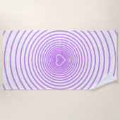 Lila gestreiftes weißes Badetuch (Vorderseite)