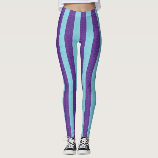 Lila gestrichen leggings (Vorderseite)