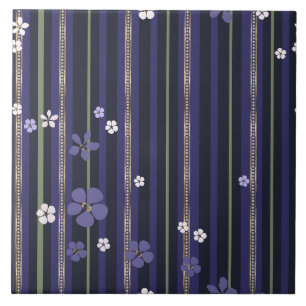 Lila gestrichene Blume Fliese