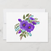 Lila gestrichene Brautdusche Einladung (Rückseite)