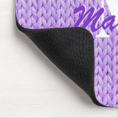 Lila gestrichene Textur-Maus-Pad mit Monogramm Mousepad (Ecke)