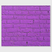 Lila gestrichene Ziegelmauer Geschenkpapier (Flach)