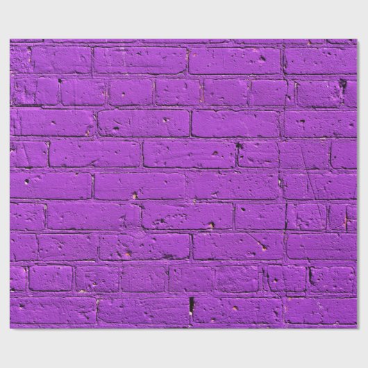 Lila gestrichene Ziegelmauer Geschenkpapier (Flach)
