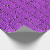 Lila gestrichene Ziegelmauer Geschenkpapier (Ecke)