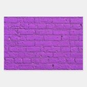 Lila gestrichene Ziegelmauer Geschenkpapier Set (Vorderseite 2)