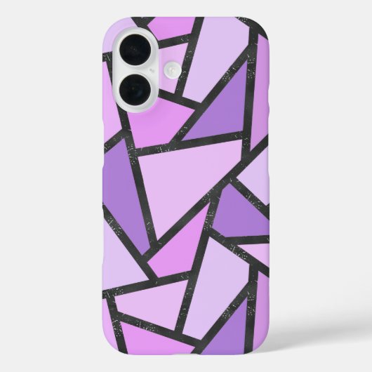 Lila getöntes Bleiglasmuster Case-Mate iPhone Hülle (Rückseite)
