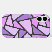 Lila getöntes Bleiglasmuster Case-Mate iPhone Hülle (Rückseite (Horizontal))