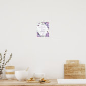 Lila Getränkemenü von Lavendel Quinceñera Poster (Küche)