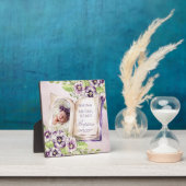 Lila gewebtes Foto Einzigartiges Taufen Keepake Fotoplatte (InSitu)