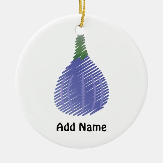 Lila gezeichnete Abb Keramik Ornament (Vorne)