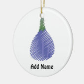 Lila gezeichnete Abb Keramik Ornament (Links)