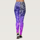 Lila gezogene Linear2 - Leggings (Rückseite)