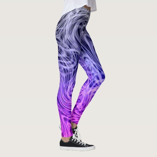 Lila gezogene Linear2 - Leggings (Rechts)