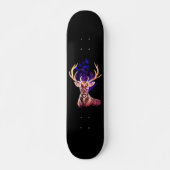 Lila Ghost Deer Skateboard (Vorne)