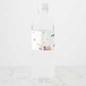 Lila Ghost Halloween Little Boo Baby Dusche Wasserflaschenetikett (Rückseite)