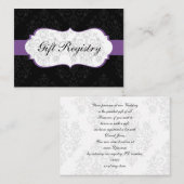 lila Gift-Registrierungskarten Begleitkarte (Vorne/Hinten)