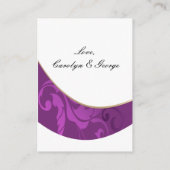 lila Gift-Registrierungskarten Begleitkarte (Rückseite)