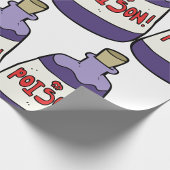 Lila Giftflasche Geschenkpapier