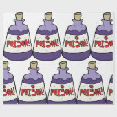 Lila Giftflasche Geschenkpapier (Flach)