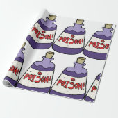 Lila Giftflasche Geschenkpapier (Ungerollt)