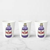 Lila Giftflasche Pappbecher