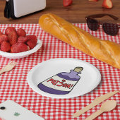 Lila Giftflasche Pappteller