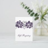 lila Giftkarten Begleitkarte (Stehend Vorderseite)