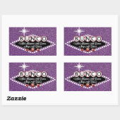 Lila Giltter, was im Bunco Umschlag Aufkleber pass (Blatt)