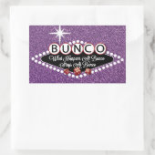 Lila Giltter, was im Bunco Umschlag Aufkleber pass (Tasche)