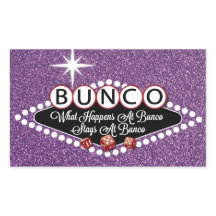 Lila Giltter, was im Bunco Umschlag Aufkleber pass