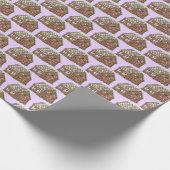 Lila Gingerbrot Weihnachtsfeiertag Backen Geschenkpapier (Ecke)