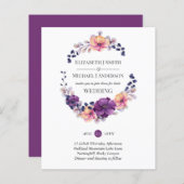 Lila GingerHerbstliche Hochzeit im Herbst Einladun (Vorne/Hinten)