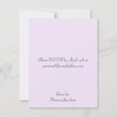 Lila Gingham Baby Shower Einladungen (Rückseite)