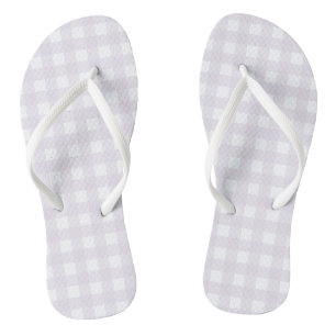 Lila Gingham Badesandalen