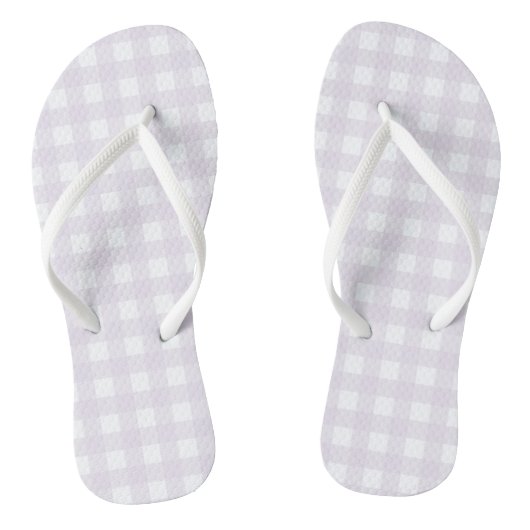 Lila Gingham Badesandalen (Fußbett)